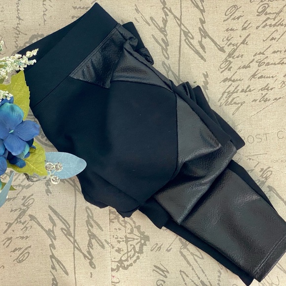 Express Pants - Express High Waist Asymmetric Faux Leather Legging